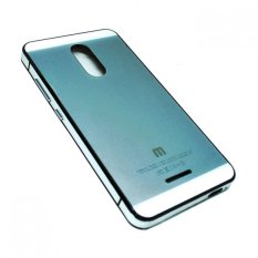 Case untuk Xiaomi Redmi Note 3 - 3 Pro Aluminium Tempered Glass Hardcase - Putih-Silver