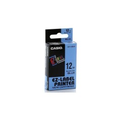 Casio Label XR-12BU 12mm Black On Blue