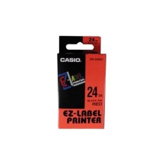Casio Label XR-24RD1 24mm Black On Red