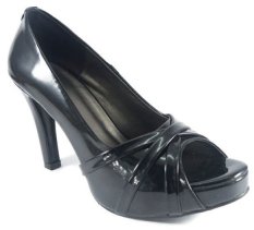 Cassico Ca 005 Sepatu High Heels Wanita - Synthetic - Fiber Outsole Hak 10 Cm - Lucu Dan Cantik - Hitam