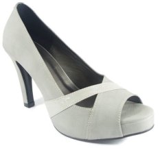 Cassico Ca 009 Sepatu High Heels Wanita - Synthetic - Fiber Outsole Hak 10 Cm - Lucu Dan Cantik - Abu-Abu