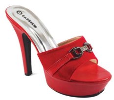 Cassico Ca 010 Sepatu High Heels Wanita - Synthetic - Fiber Outsole Hak 12 Cm - Lucu Dan Cantik - Merah
