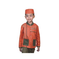 Catenzo Junior Baju Koko Anak Laki-laki / Baju Muslim Anak Laki-laki CBV 105 Oranye -