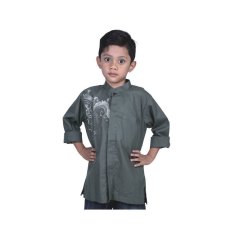 Catenzo Junior Baju Koko Anak Laki - Laki - Baju Muslim Anak Laki - Laki - CDH 144 - Grey