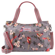 Cath Kidston British Birds Zipped Handbag - Abu-abu
