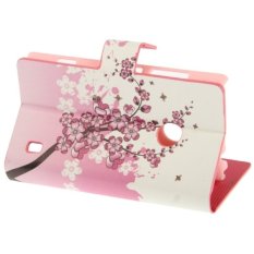 Cherry Blossom Pattern Leather Case with Credit Card Slot and Holder for Nokia Lumia 520 (Multicolor) (Intl)