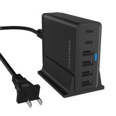 CHOETECH 55W Multi Ports USB Type C Charger for iPhone 5/ 6/ 6S, Samsung Galaxy S7/ S7 Edge, Lumia 950/950XL, Nexus 6P/5X and More - Intl