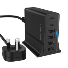 CHOETECH 55W Multi USB Type C Charger with Dual USB C Ports & 4 Smart USB Ports for Samsung Galaxy S7/ S7 Edge, Lumia 950/950XL, Nexus 6P/5X and More - Intl