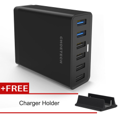 CHOETECH Qualcomm Quick Charge 2.0 Multi USB Desktop Fast Charger with Holder for LG G5 / HTC 10 / Samsung Galaxy S7/S7 Edge and More