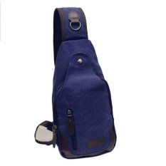 Coconiey Zipper Pockets Fanny Pack Chest Waist Bag with Cell Phone Pouch Bag Blue Free Shipping- Intl