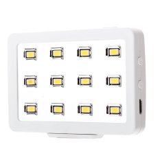 Commlite CoMiray CM-PL12 Mini LED Video Light High CRI Portable Spotlight Pocket Fill-Light Samrtphone Selfie Light for iPhone Samsung Cellphone iPad Pad/DSLR/Gopro/ SJCAM Sport Cameras (Whtie) - Intl