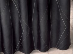 Crystal Fantasy Polyester Shower Curtain Stone Black / Tirai Kamar Mandi / Gordyn