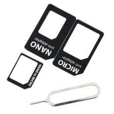 Cyber 4 in 1 Good Quality Universal SIM Card Adapter Kit for iPhone 4 4S 5 5S 5SE for iPad (Intl)