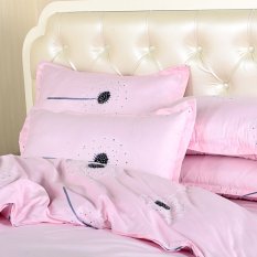 Dandelion printing bedding sets queen size,4pc duvet cover set with bedsheet pillowcases/ comforter set (Intl)