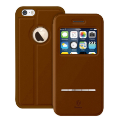 Deluxe Original Baseus Terse Series Flip Leather Case for iphone 6 4.7 Ultra Thin Smart Sleep Phone Cases(Brown)(Intl)