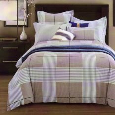 Depo Sprei dan Bed Cover Grey Square Sateen Jepang