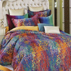 Depo Sprei dan Bed Cover Multi Paint Sateen Jepang