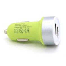 Dual USB Port Car Charger 5V 1A 2.1A Auto Power Adapter For iPhone 4 4s 5 5s 6 6Plus Samsung Galaxy S3 S4 HTC Huawei Sony Nokia Green (Intl)
