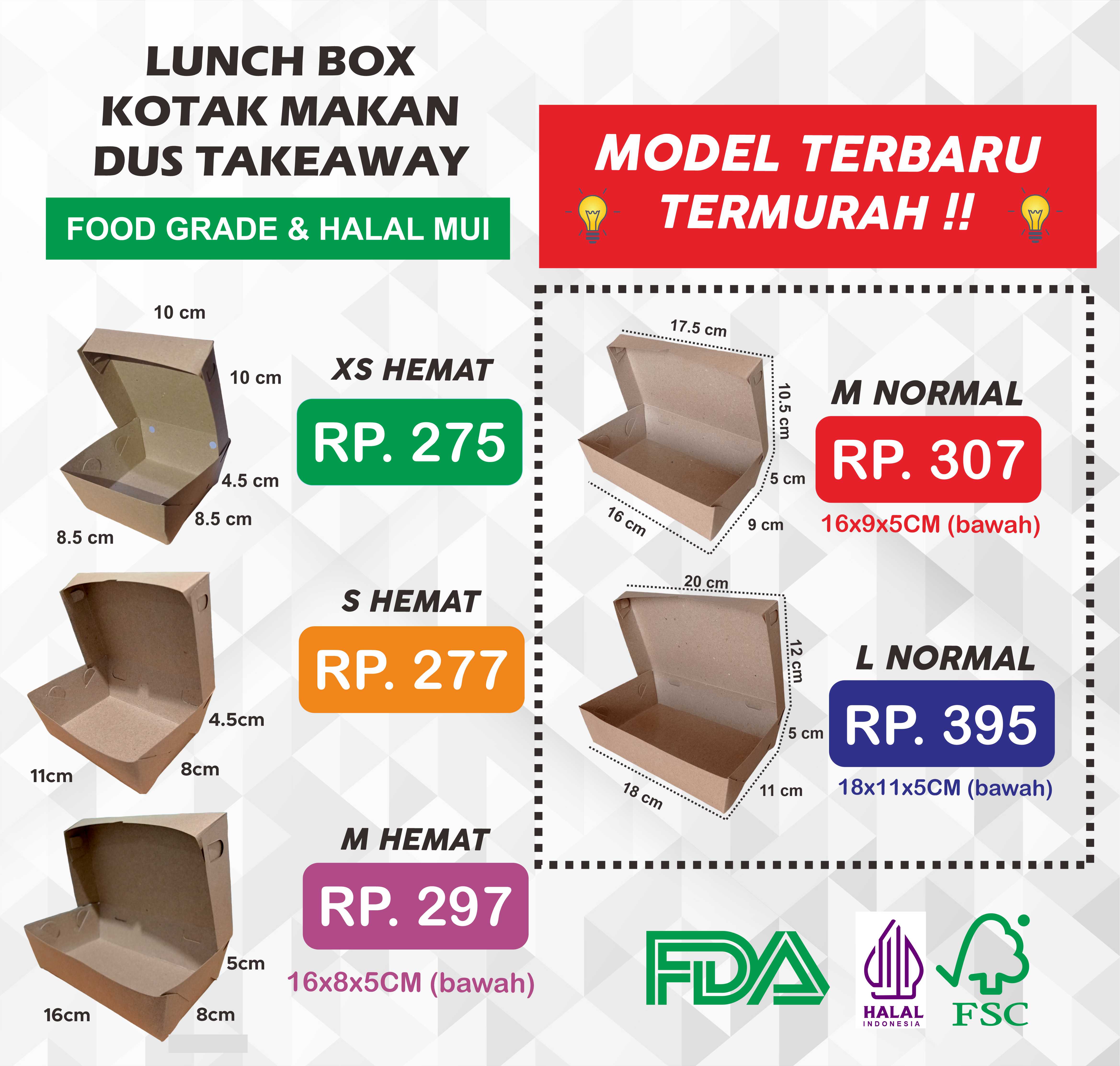 Jual Paper Bok Lunch Isi Box Makanan Kotak Kekinian Untuk Jualan Bok