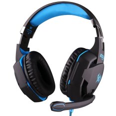 EACH G2100 Vibration Function Professional Gaming Headphone Games Headset with Mic Stereo Bass LED Light for PC Gamer blue (Intl)