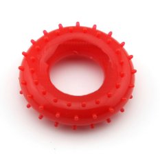 eMylo Rubber Finger Hand Grip Ring Muscle Strength Training Ring Forearm Exerciser (Red)