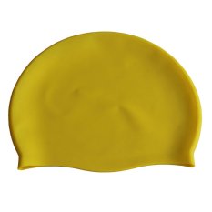 EOZY Men And Women Waterproof High Elastic Silica Gel Diving Swimming Cap (Yellow) - Intl