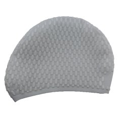 EOZY Women Ladies Waterdrop Cover Anti-Skid Elastic Silica Gel Waterproof Diving Swimming Cap (White) - Intl