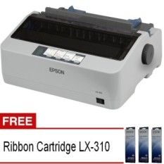 Epson Printer Dot Matrix LX-310 + Gratis Ribbon Cartridge 3 pcs