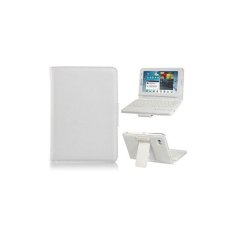Faux Leather Flip Case with Built in Bluetooth Keyboard for Samsung Galaxy Tab 2 7.0 P3100 (White) - Intl