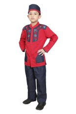 Fayrany Busana Muslim Anak Koko Denim FKD-002A - Set - Red