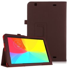 Flip Folio PU Leather Stand Case Protective Cover for LG G Pad 10.1 V700 Tablet Brown