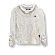 Fortuin Baju Pakaian Kaos Lengan Panjang Turtle Neck Anak Brokat - Broken White