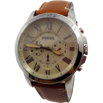 fossil fs5118 jam tangan casual pria chronograph kulit coklat future romawi fossil fs5118 jam tangan casual pria chronograph kulit coklat future romawi