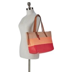 Fossil Sydney Shopper Pink Stripe Leather