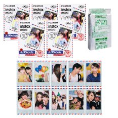 Fujifilm Instax Mini Airmail Instant 50 Film for Fuji 7s 8 25 50s 70 90 / Polaroid 300 Instant Camera / Share SP-1 Printer - INTL