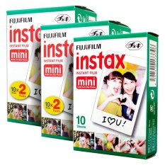 Fujifilm Instax Mini Instant White 50 Film for Fuji 7s 8 25 50s 70 90 / Polaroid 300 Instant Camera / Share SP-1 Printer - INTL