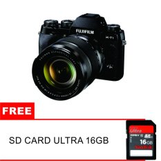 Fujifilm Kamera Mirrorless Fuji X-T10 18-135mm – 16.3 MP - Hitam + SD card 16GB