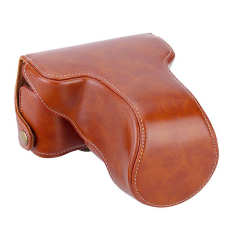 Fujifilm X-A2/X-A1/X-M1 Leather Bag/Case/Tas Kamera - Coklat Muda