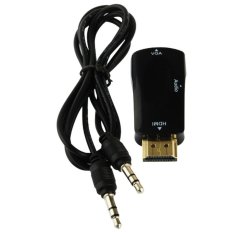 Full Hd 1080p Hdmi Male To Vga And Audio Adapter For Hdtv / Monitor / Projector - Konverter Kabel