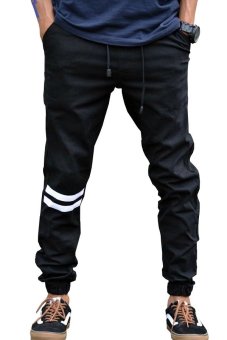 Funky Celana Jogger Panjang - Hitam Strip Putih | Lazada