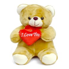 Galeri Boneka Boneka Teddy Bear Love Medium (Coklat)