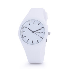 GENEVA silicone watch Color jelly watch ICE wristwatch KYNJDZ120-white - Intl