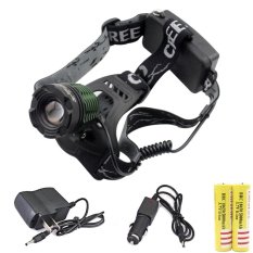 Genwiss 3000 lumens CREE XM-L T6 LED Aluminum Alloy Headlamp Head Torch Lamp light Flashlight 3 Mode Strong Bright / Normal Bright / Flashing Super T6 White light (Include 2 x 5000mAh 28650 battery)