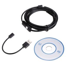 GETEK 7MM 2M Mini Endoscope Waterproof 1/9 CMOS Camera with 6 LED USB (Black) (Intl)