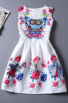owl print sleeveless princess dress white ha256 owl print sleeveless princess dress white ha256