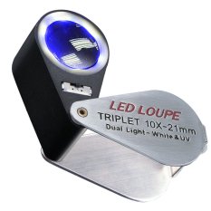 GM11 21mm Jeweler Loupe 10x Magnifier with LED and Uv Light - Intl (Intl)