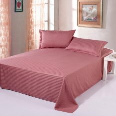GoGoLife Cotton Satin Hotel & Home Coverlets & Bedspreads Bedsheet Bedspreads Flat Sheet Style-Red Bean Color