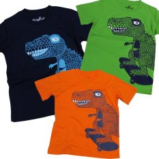 Gran Exito Baju Kaos Oblong Tee Anak Dino (Orange)