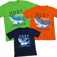 Gran Exito Baju Kaos Oblong Tee Anak Surf&Sand (Neon Green)