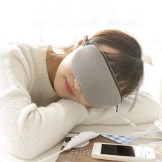 Grinigh Long-lasting Herbal Lavender Steam Eye Mask with USB Warm-heating & Temperature and Timing Adjust for Sleep Aid/Travel/Shiftwork Resting Grey Color (Intl)